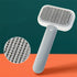 self-cleaning pet grooming brush