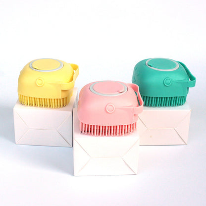 Silicone Pet Bath &amp; Massage Grooming Brush
